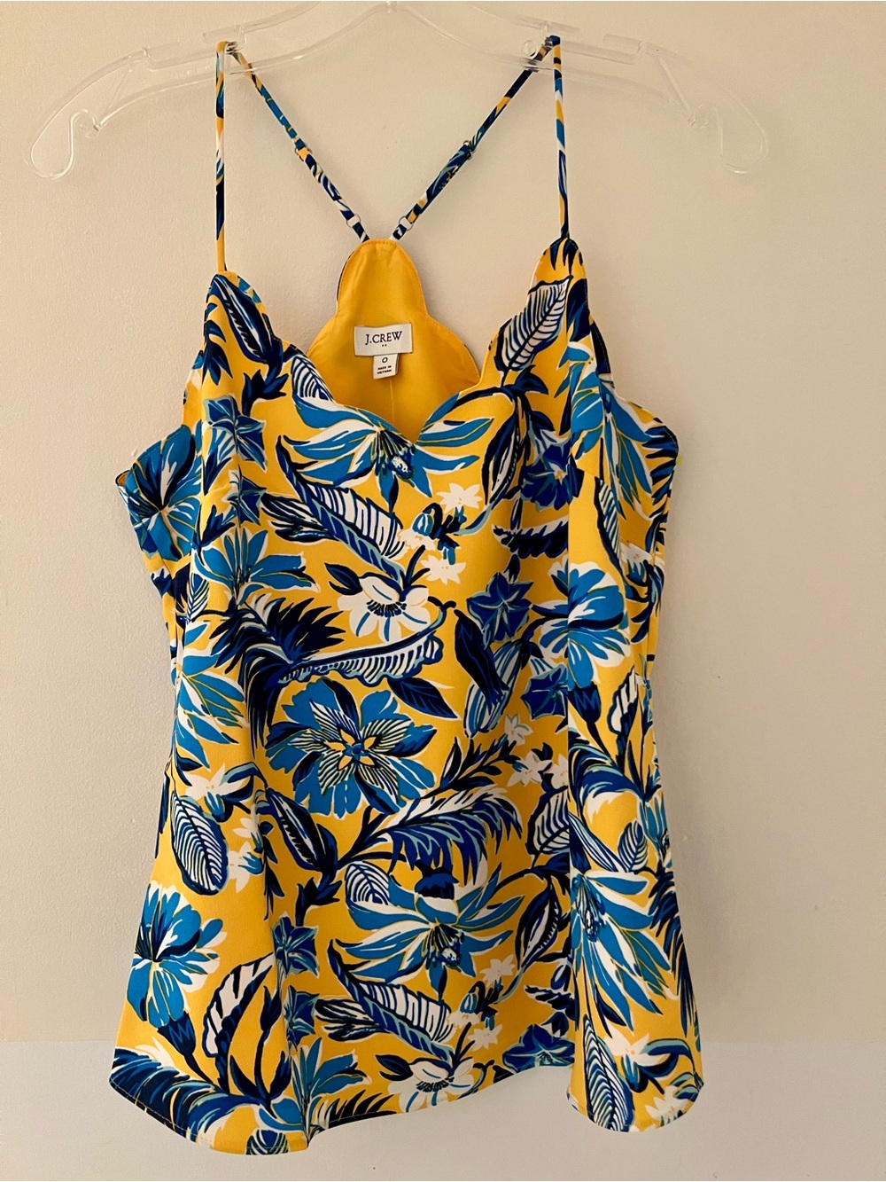 J.Crew Floral Tie-Back Cami Tank Top – Size 0
